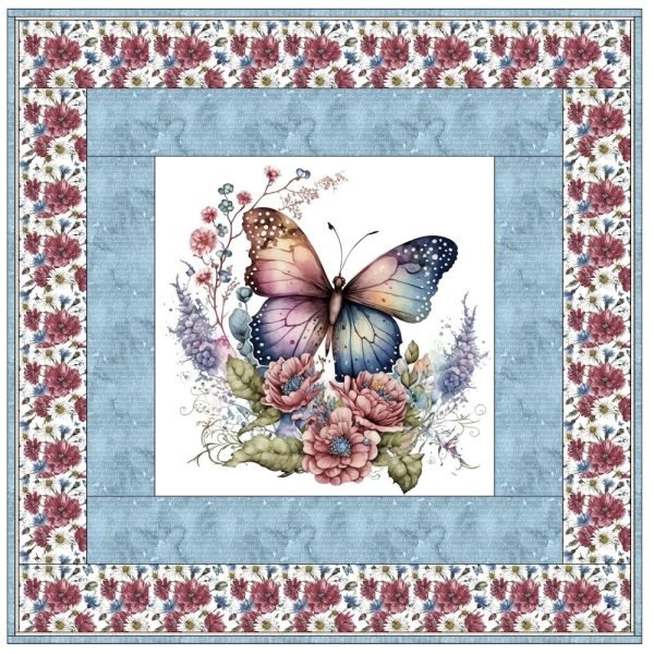 Elegant Butterfly With Flowers Wall Hanging 42  x 42  Online Hot Sale - Image 3
