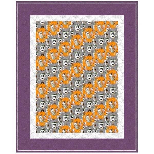 Halloween Mugs Collection Lap Quilt Kit 41 1 2  x 51 1 2  Online Sale