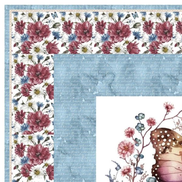 Elegant Butterfly With Flowers Wall Hanging 42  x 42  Online Hot Sale - Image 2