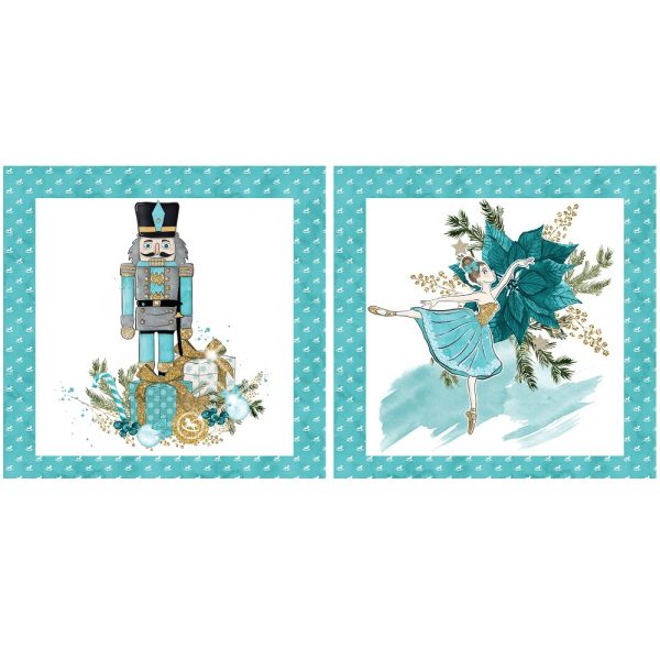 Elegant Nutcracker Pillow Panel - Blue Hot on Sale