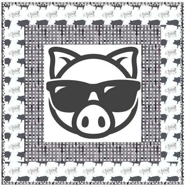 Cool Pig With Sunglasses Wall Hanging 42  x 42  Fashion
