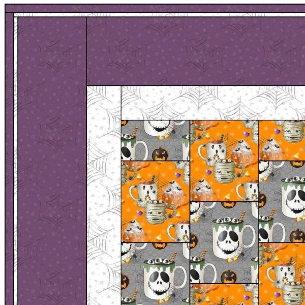 Halloween Mugs Collection Lap Quilt Kit 41 1 2  x 51 1 2  Online Sale - Image 3