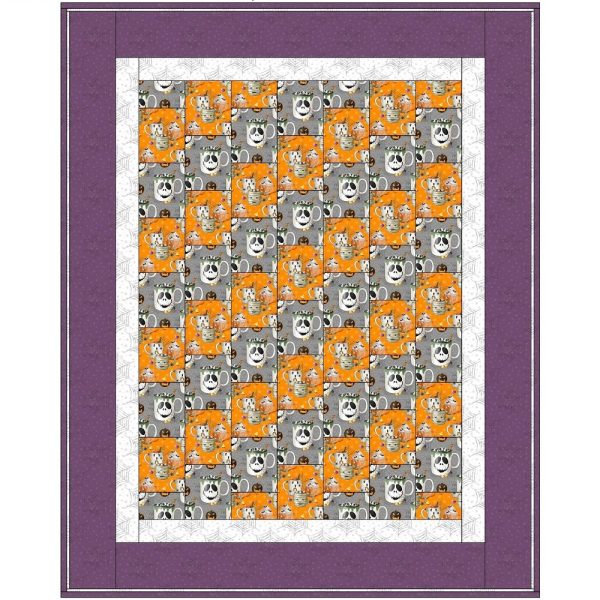 Halloween Mugs Collection Lap Quilt Kit 41 1 2  x 51 1 2  Online Sale - Image 2