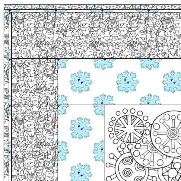 Enjoying the Snowflakes Wall Hanging 42  x 42  Online now - Image 3