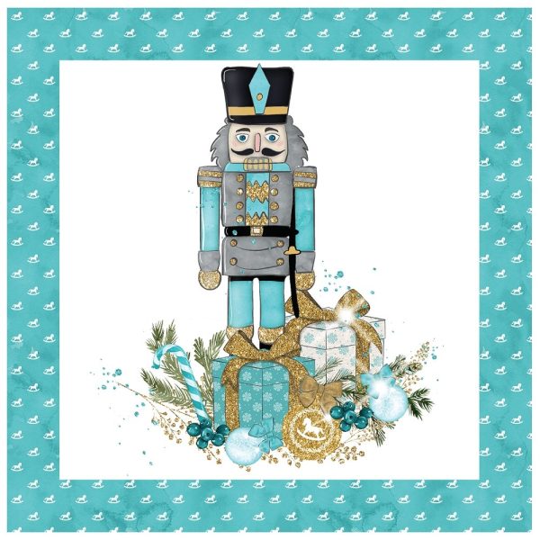 Elegant Nutcracker Pillow Panel - Blue Hot on Sale - Image 2