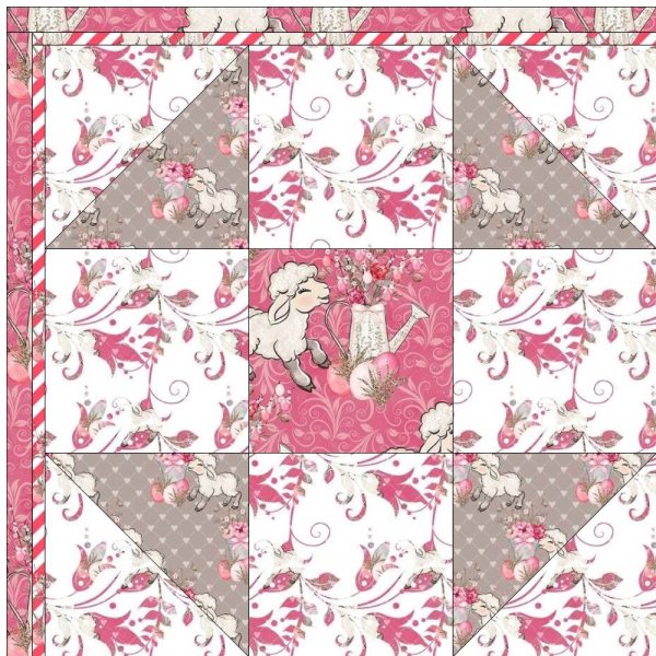 Easter Lamb Quilt Kit - 61 1 2  x 73 1 2  For Cheap - Image 3