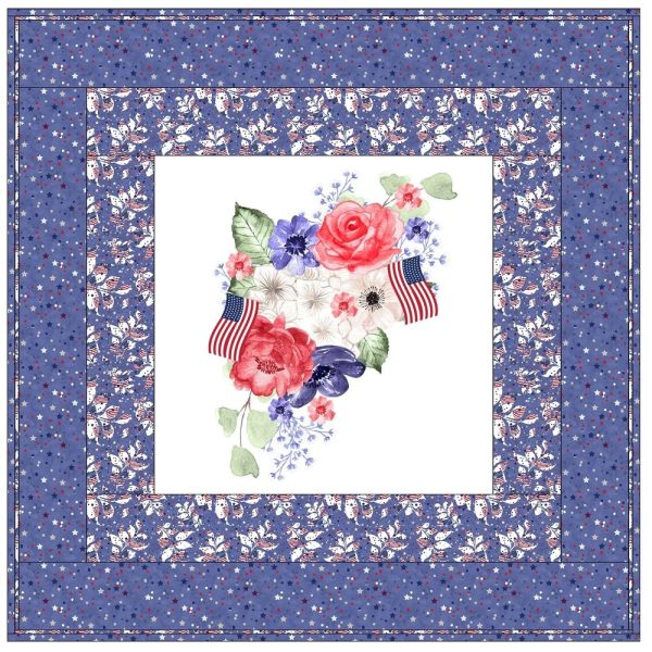 Flags and Flowers Wall Hanging  42  x 42  Sale - Image 3