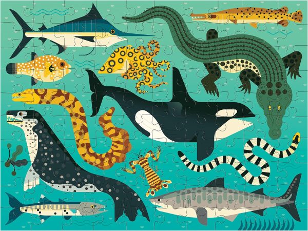 100pc Land & Sea Predators Double-Sided Puzzle For Sale - Image 3